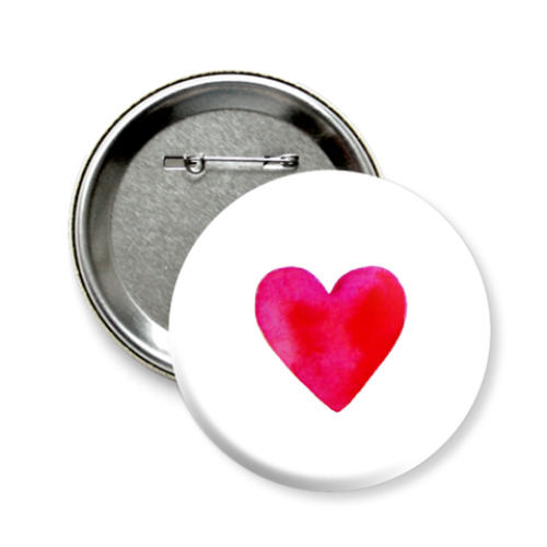 Значок 58мм с принтом Love