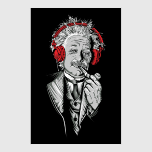 Постер Albert Einstein relaxed