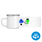 Кружка металлическая белая (круговая запечатка)