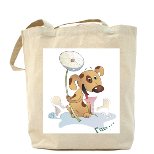 Сумка шоппер с принтом Собачка