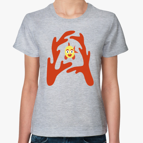 Женская футболка Буквица А в форме кораллов