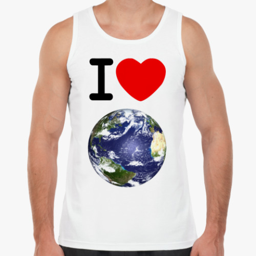 Майка с принтом Я люблю Землю