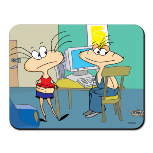 Коврик для мыши с принтом Масяня