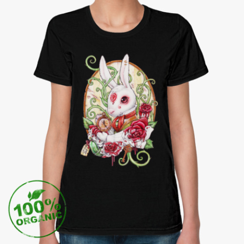 Женская футболка из органик-хлопка Алиса в Стране чудес