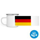 Кружка металлическая белая (круговая запечатка)