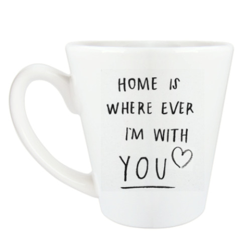 Чашка Латте с принтом home is you