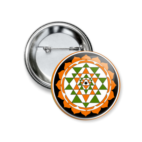 Значок 37мм с принтом Янтра