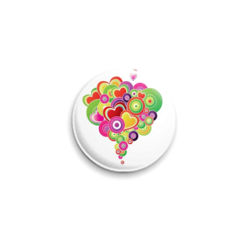 Значок 25мм  Hearts