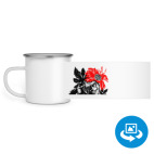 Кружка металлическая белая (круговая запечатка)