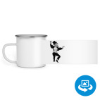 Кружка металлическая белая (круговая запечатка)