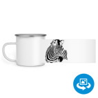 Кружка металлическая белая (круговая запечатка)