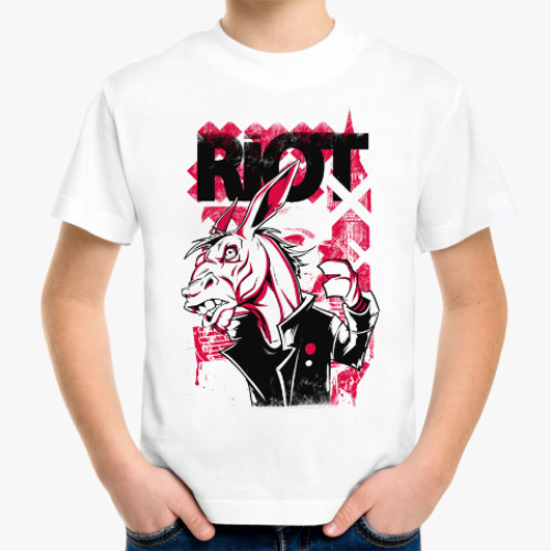 Детская футболка Riot, беспорядки