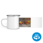 Кружка металлическая белая (круговая запечатка)