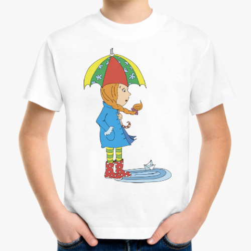 Детская футболка Девочка с зонтиком!
