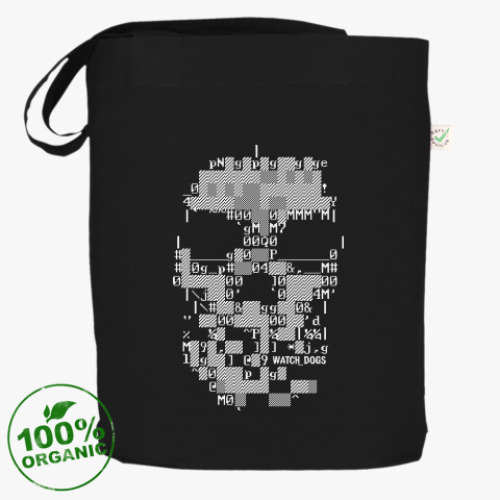 Сумка шоппер с принтом Watch Dogs DedSec