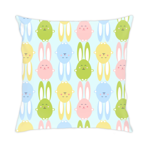 Подушка с принтом Зайчата