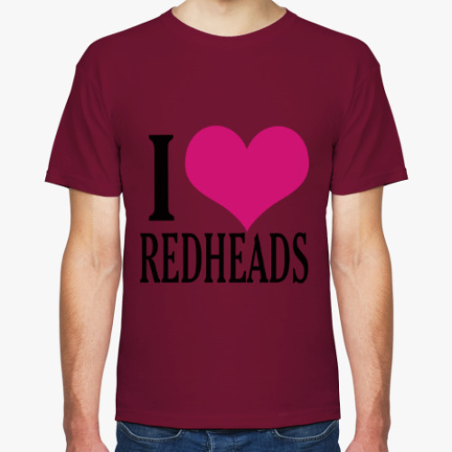 Футболка с принтом I love redheads