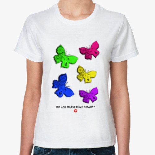 Классическая футболка с принтом Нежность