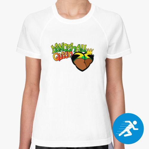 Женская спортивная футболка с принтом Dancehall queen