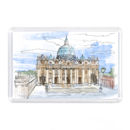 Магнит с принтом Ватикан - Собор Святого Петра