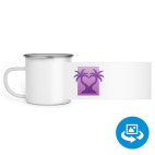 Кружка металлическая белая (круговая запечатка)