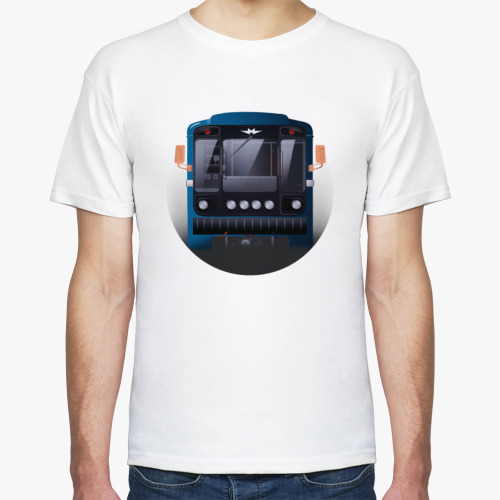 Футболка с принтом Вагон типа  81-717.5М Новосибирск