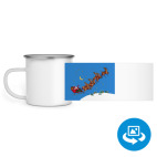 Кружка металлическая белая (круговая запечатка)