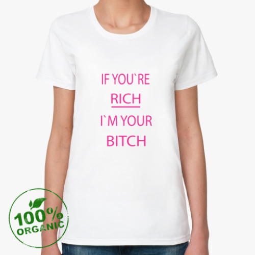 Женская футболка из органик-хлопка Ищу спонсора