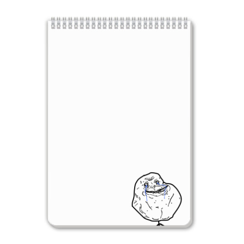 Блокнот с принтом Forever alone