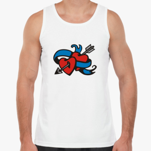 Майка с принтом  Сердца