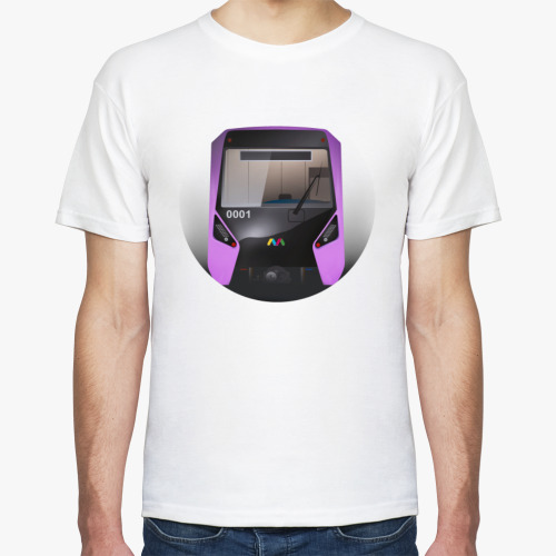 Футболка с принтом Принт по вагона 81-760Б