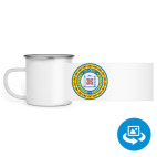 Кружка металлическая белая (круговая запечатка)