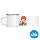 Кружка металлическая белая (круговая запечатка)