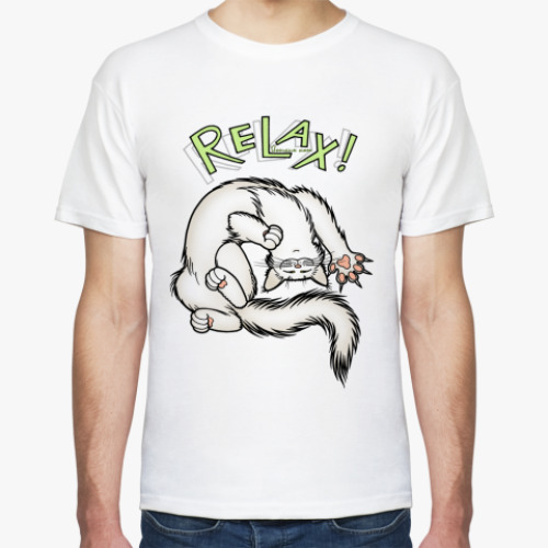 Футболка с принтом 'Расслабься!'