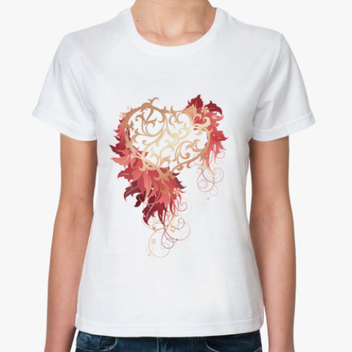 Классическая футболка с принтом Сердце