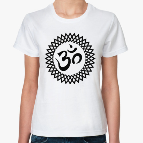 Классическая футболка с принтом Ом