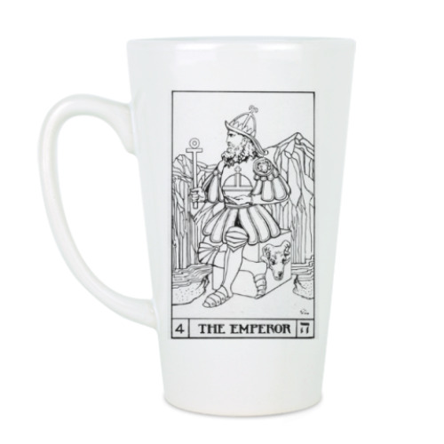 Чашка Латте с принтом Карта таро император