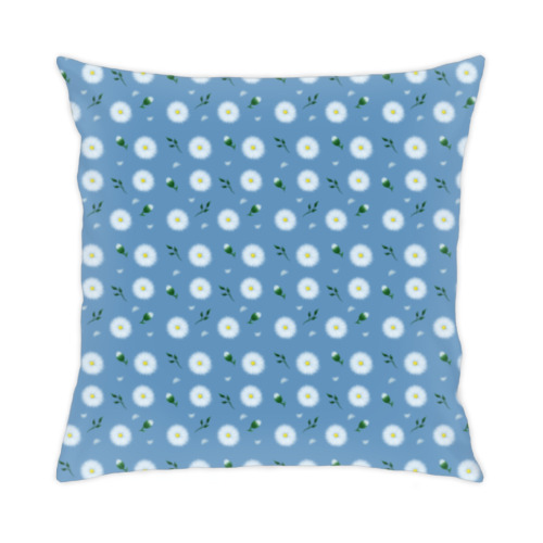 Подушка с принтом Ромашки