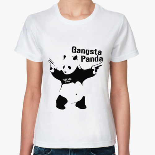 Классическая футболка с принтом Gangsta Panda