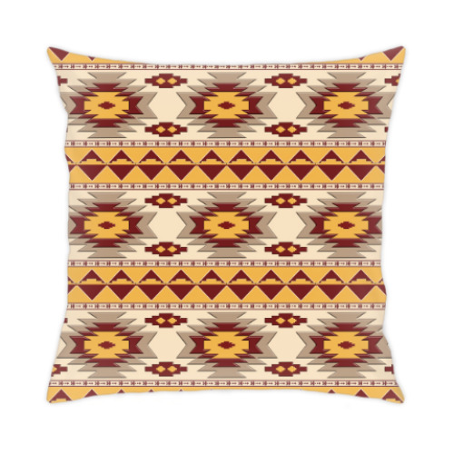 Подушка с принтом этнический навайо паттерн