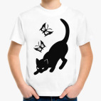 Котик с бабочками