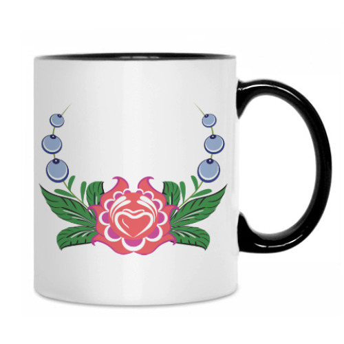 Кружка с принтом Городецкая роспись