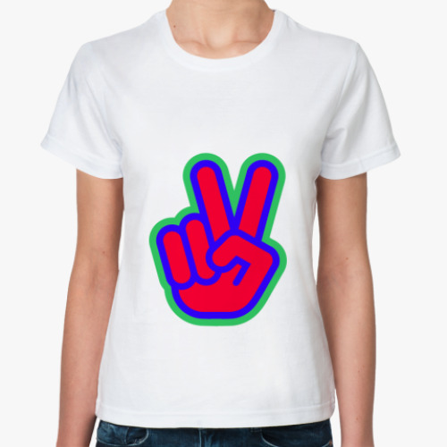 Классическая футболка с принтом We Shall Overcome