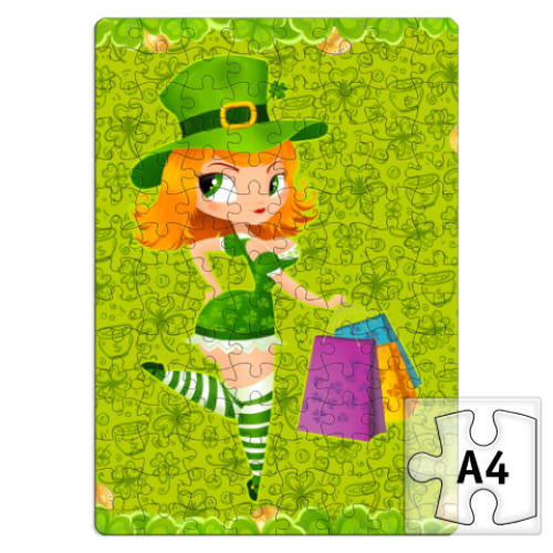 Пазл с принтом Подружка лепрекона