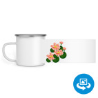 Кружка металлическая белая (круговая запечатка)