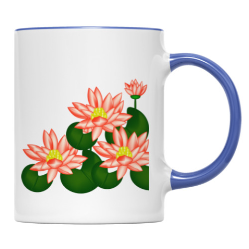 Кружка с принтом Кувшинки