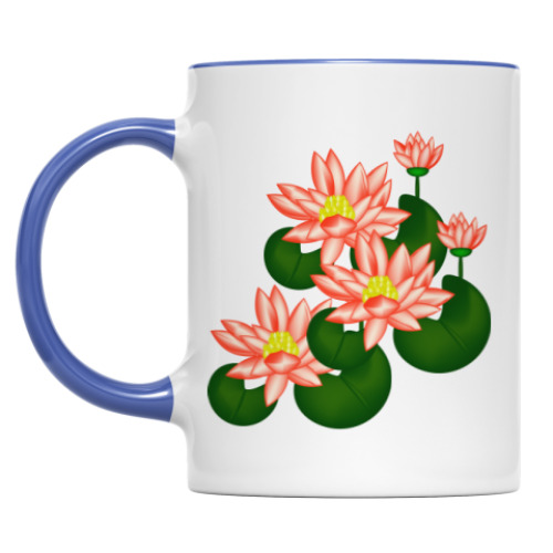 Кружка с принтом Кувшинки