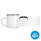 Кружка металлическая белая (круговая запечатка)