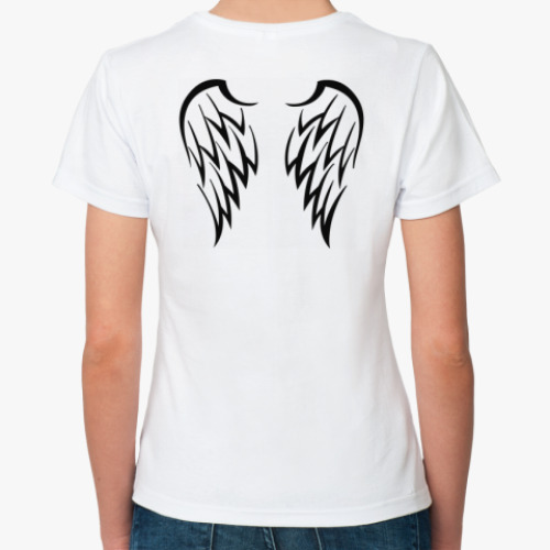 Классическая футболка с принтом Крылья