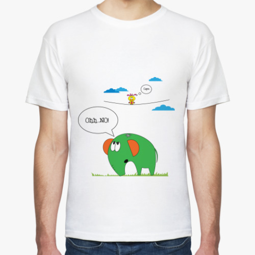 Футболка с принтом Слон